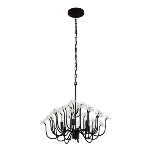 Varaluz Wildflower 6 Light Chandelier Matte Black Model: 378C06MB