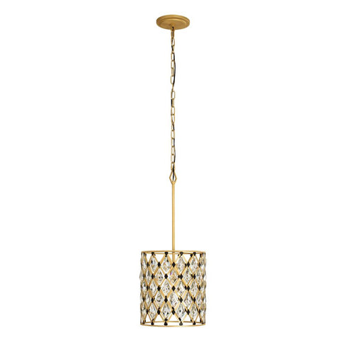 Varaluz Winsor Windsor 1 Light Crystal Pendant French Gol Model: 345P01FGMB