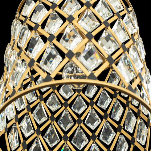Varaluz Winsor Windsor 1 Light Crystal Pendant French Gol Model: 345P01FGMB