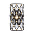 Varaluz Winsor Windsor 1 Light Crystal Sconce Carbo Havana Model: 345W01CBHG