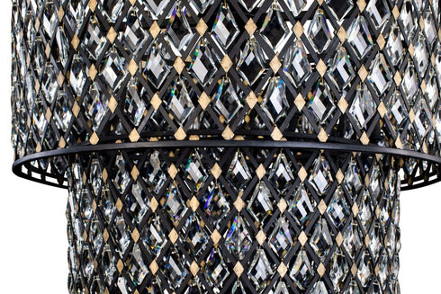 Varaluz Winsor Windsor 13 Light 3 Tier Crystal Chandelier Model: 345C13CBHG