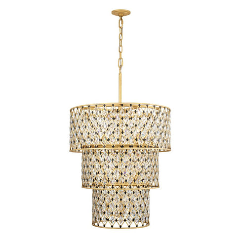 Varaluz Winsor Windsor 13 Light 3 Tier Crystal Chandelier Model: 345C13FGMB