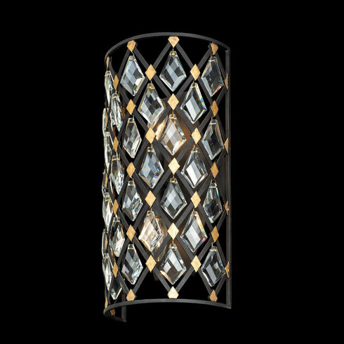 Varaluz Winsor Windsor 2 Light Crystal Sconce Carbo Havana Model: 345W02SCBHG