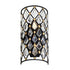 Varaluz Winsor Windsor 2 Light Crystal Sconce Carbo Havana Model: 345W02SCBHG