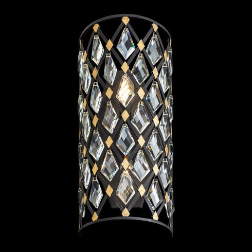 Varaluz Winsor Windsor 2 Light Crystal Sconce Carbo Havana Model: 345W02SCBHG