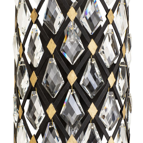Varaluz Winsor Windsor 2 Light Crystal Sconce Carbo Havana Model: 345W02SCBHG