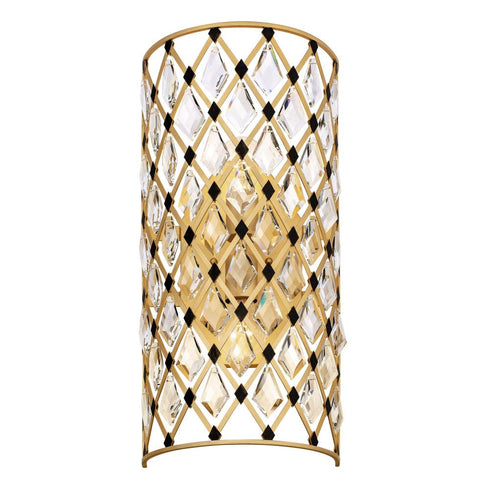 Varaluz Winsor Windsor 2 Light Crystal Sconce French Gol Model: 345W02FGMB