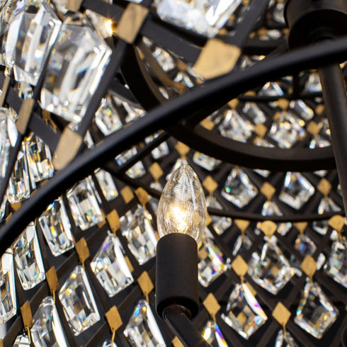 Varaluz Winsor Windsor 21 Light 4 Tier Crystal Chandelier Model: 345C21CBHG