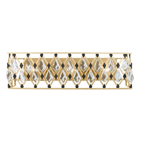 Varaluz Winsor Windsor 3 Light Crystal Bath French Gol Model: 345B03FGMB