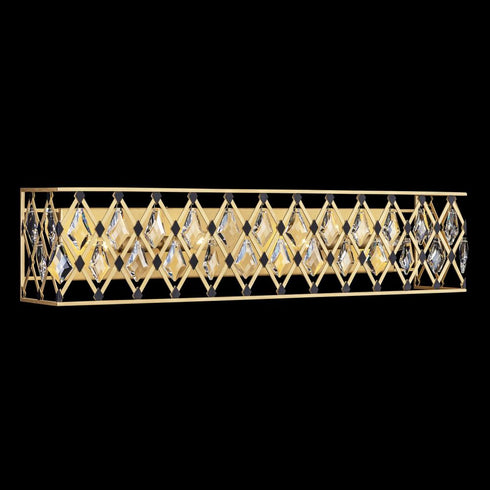 Varaluz Winsor Windsor 4 Light Crystal Bath French Gol Model: 345B04FGMB
