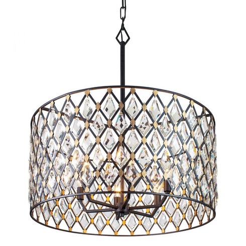 Varaluz Winsor Windsor 6 Light Crystal Pendant Carbo Model: 345P06CBHG
