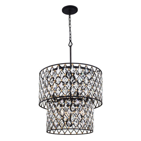 Varaluz Winsor Windsor 7 Light 2 Tier Crystal Chandelier Model: 345C07CBHG