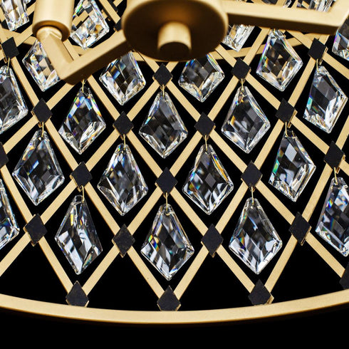 Varaluz Winsor Windsor 7 Light 2 Tier Crystal Chandelier Model: 345C07FGMB