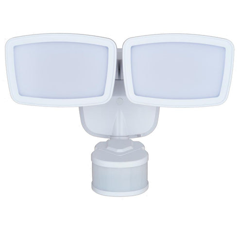 Vaxcel 10.75 in. 2 Light LED CCT Adj. Outdoor Motion Security Flood Light in White 240 Deg. Model: T0700