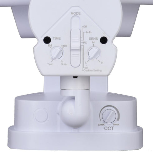 Vaxcel 10.75 in. 2 Light LED CCT Adj. Outdoor Motion Security Flood Light in White 240 Deg. Model: T0700