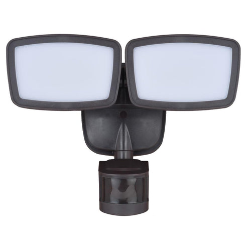 Vaxcel 10.75 in. 2 Light LED Outdoor Motion Sensor Security Flood Light in Bronze 180 Deg. Model: T0699