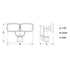 Vaxcel 10.75 in. 2 Light LED Outdoor Motion Sensor Security Flood Light in White 180 Deg. Model: T0698