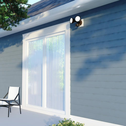 Vaxcel 11.75 in. 2 Light Outdoor Motion Sensor Security Flood Light in Bronze 240 Degrees Model: T0697