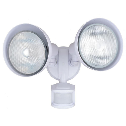 Vaxcel 11.75 in. 2 Light Outdoor Motion Sensor Security Flood Light in White 180 Degrees Model: T0694