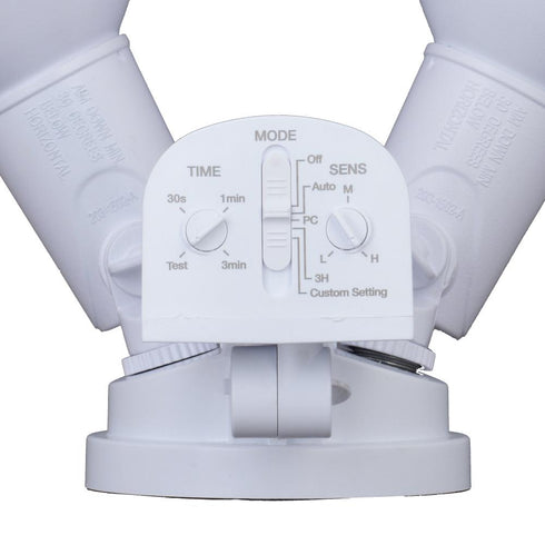 Vaxcel 11.75 in. 2 Light Outdoor Motion Sensor Security Flood Light in White 180 Degrees Model: T0694