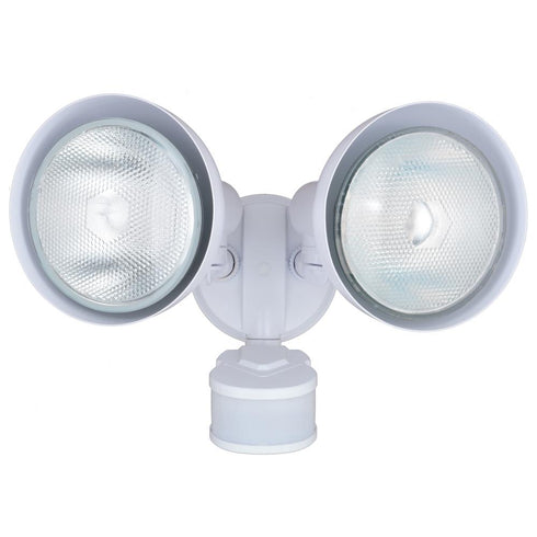 Vaxcel 11.75 in. 2 Light Outdoor Motion Sensor Security Flood Light in White 240 Deg. Model: T0696
