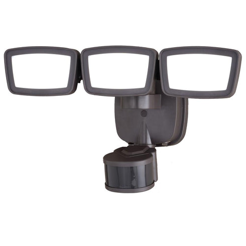 Vaxcel 13.25 in. 3 Light LED CCT Adj. Outdoor Motion Sensor Security Flood Light in Bronze Model: T0703