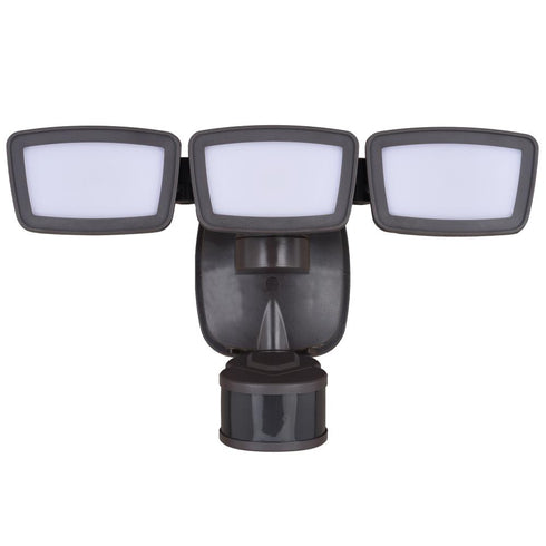 Vaxcel 13.25 in. 3 Light LED CCT Adj. Outdoor Motion Sensor Security Flood Light in Bronze Model: T0703