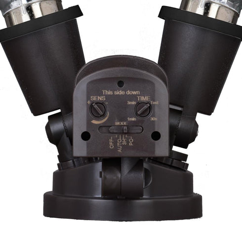 Vaxcel 6.75 in. 2 Light Outdoor Motion Sensor Security Flood Light in Bronze Model: T0693