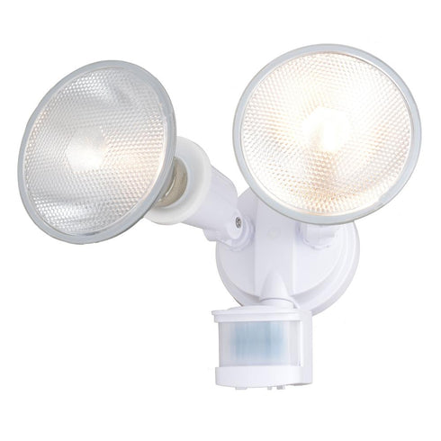 Vaxcel 6.75 in. 2 Light Outdoor Motion Sensor Security Flood Light in White Model: T0692