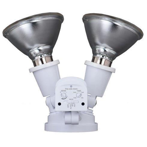 Vaxcel 6.75 in. 2 Light Outdoor Motion Sensor Security Flood Light in White Model: T0692