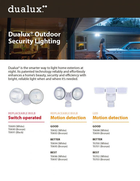 Vaxcel 6.75 in. 2 Light Outdoor Security Flood Light in Black Model: T0691