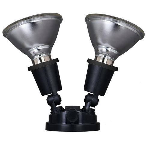 Vaxcel 6.75 in. 2 Light Outdoor Security Flood Light in Black Model: T0691