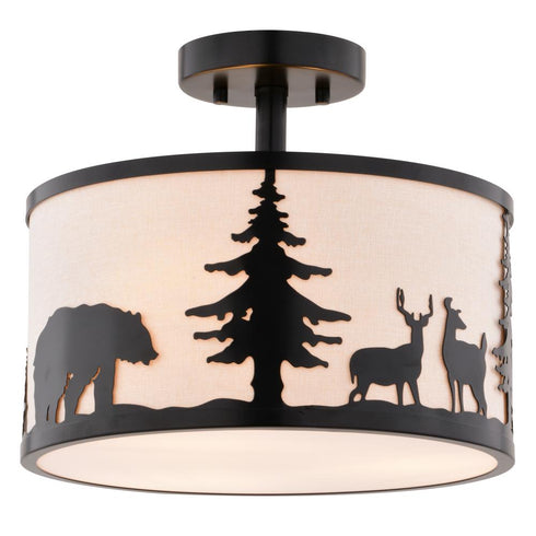 Vaxcel Acadia Semi Flush in Bronze Finish Model: C0313