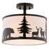Vaxcel Acadia Semi Flush in Bronze Finish Model: C0313