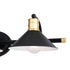 Vaxcel Akron 3 Light Vanity in Matte Black and Natural Brass with Matte White Model: W0436
