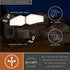 Vaxcel Almora 12 in. W 2 Light LED Outdoor Motion Sensor in Bronze Model: T0785