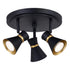 Vaxcel Alto 3 Light LED Directional Light in Matte Black and Satin Brass Model: C0286