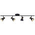 Vaxcel Alto 4 Light LED Directional Light in Matte Black and Satin Brass Model: C0287