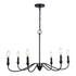 Vaxcel Annabelle 30 in. 6 Light Chandelier in Matte Black Model: H0298