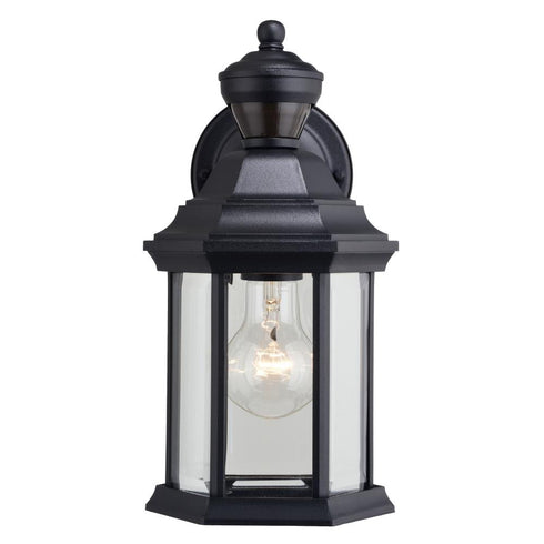 Vaxcel Auburn Dualux 6.25 in. Outdoor Motion Sensor Wall Light in Textured Black Model: T0731