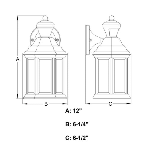 Vaxcel Auburn Dualux 6.25 in. Outdoor Motion Sensor Wall Light in Textured White Model: T0730