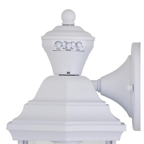 Vaxcel Auburn Dualux 6.25 in. Outdoor Motion Sensor Wall Light in Textured White Model: T0730