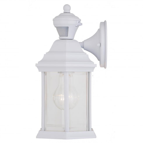 Vaxcel Auburn Dualux 6.25 in. Outdoor Motion Sensor Wall Light in Textured White Model: T0730
