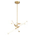 Vaxcel Avalon 27 in. W 6 Light LED Pendant in Muted Brass Model: P0426