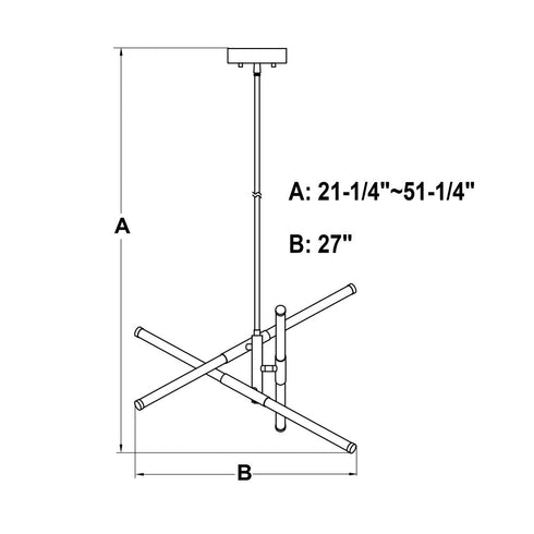 Vaxcel Avalon 27 in. W 6 Light LED Pendant in Muted Brass Model: P0426