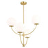 Vaxcel Avers 26 in 4 Light Chandelier in Natural Brass Model: H0295