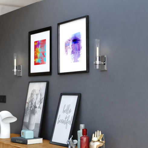 Vaxcel Bari 13 in.H Wall Light in Chrome Model: W0501