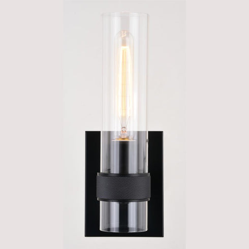 Vaxcel Bari 13 in.H Wall Light in Matte Black Model: W0428