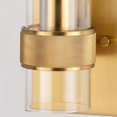 Vaxcel Bari 13 in.H Wall Light in Satin Brass Model: W0426