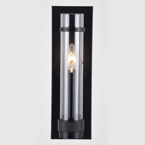 Vaxcel Bari 14 in.H Wall Light in Matte Black Model: W0427